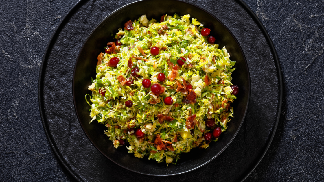 Pancetta Roasted Brussel Sprouts with Pomegranate